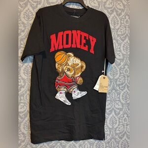 Revolution Black Money Bear T-Shirt size Xl